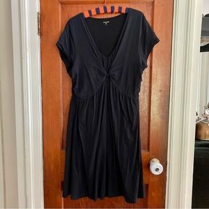 Garnet Hill dress with twist front detail, GUC, size 16, black